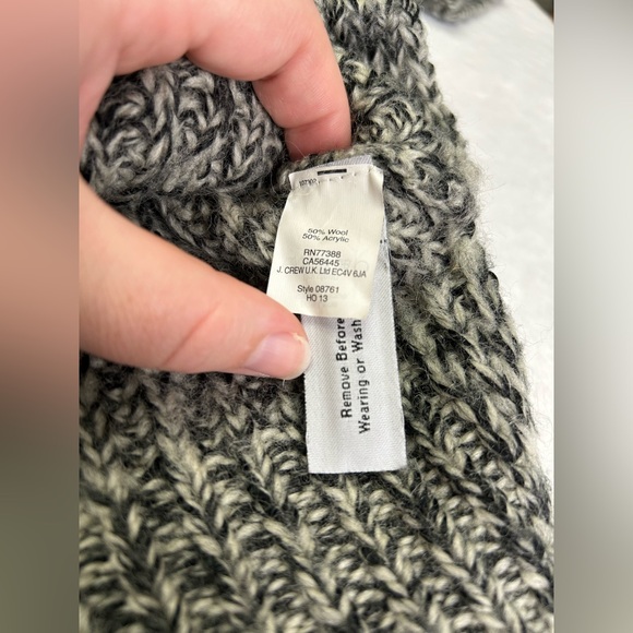 Madewell Women’s Medium Black & White Wool Blend Knit Cowl Neck Sweater - Picture 12 of 13